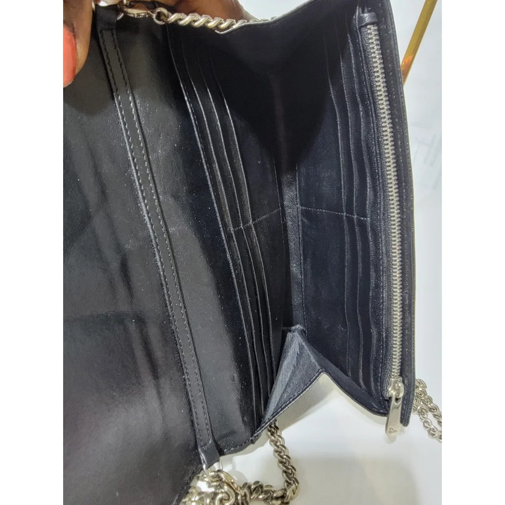CHRISTIAN DIOR Diorama Wallet On Chain Black